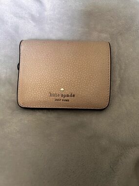 kate spade Small Pebbled Leather Wallet - Blush